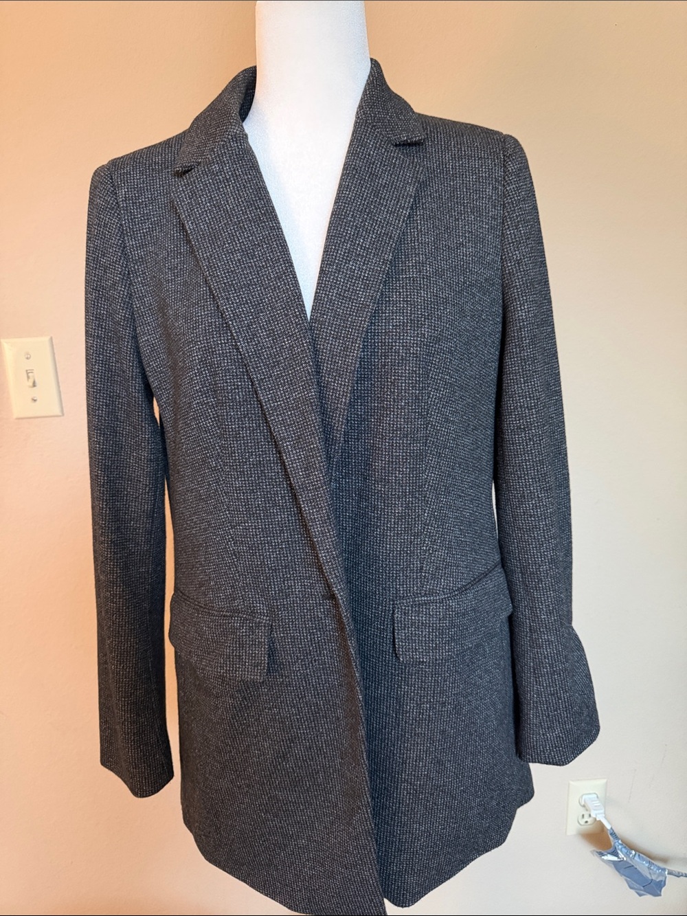 LOFT Charcoal Textured Blazer